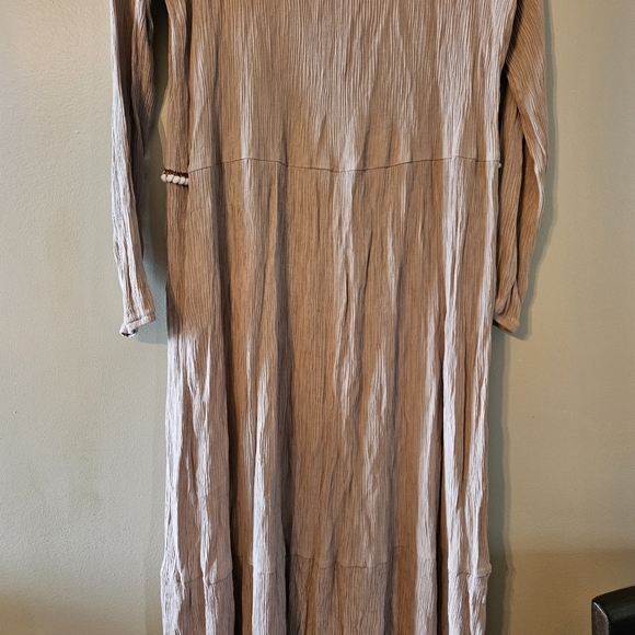 Refka Modest Pleated Long Sleeve Maxi Cream Dress Size US 12. - Picture 10 of 12